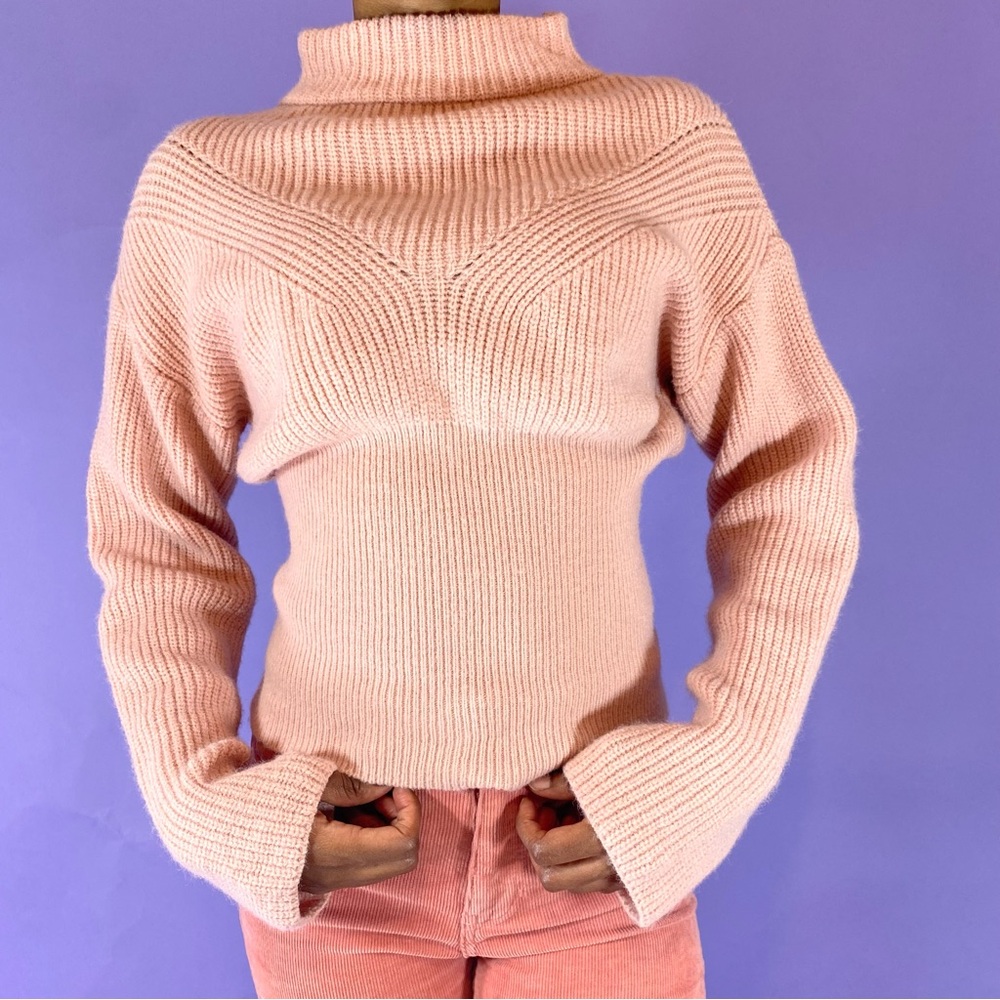 Cozy Pink Turtleneck Sweater